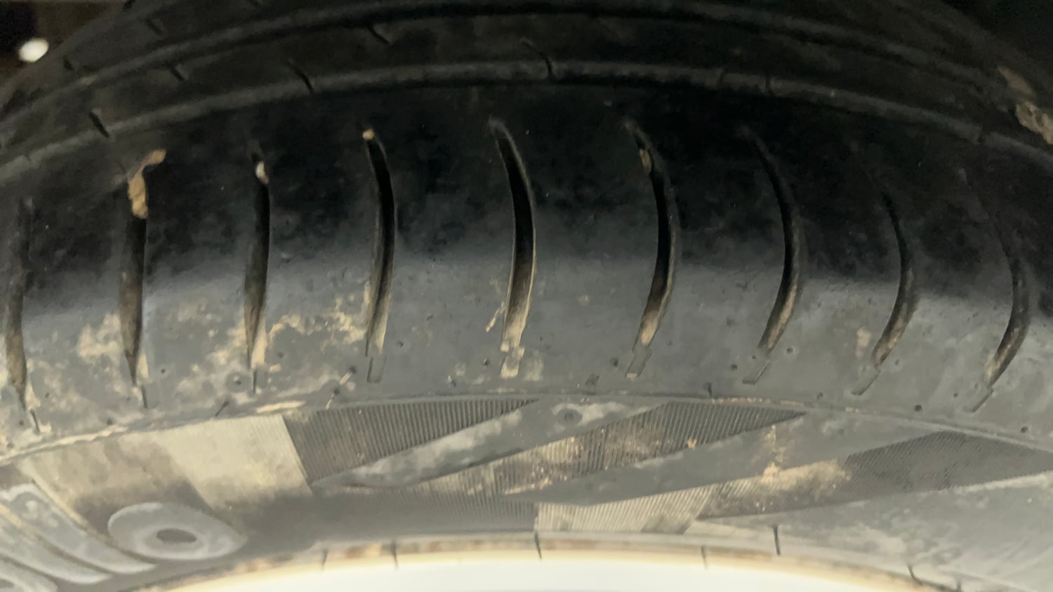 Used 2017 Tata Tiago Revotron XT Petrol Manual tyres RIGHT REAR TYRE TREAD VIEW
