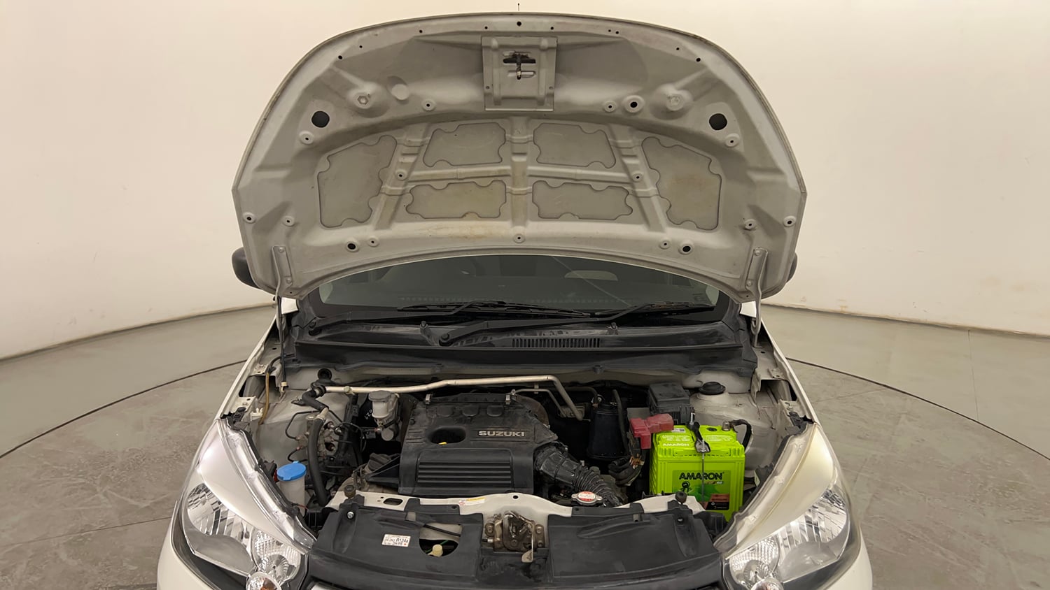Used 2014 Maruti Suzuki Celerio VXi AMT Petrol Automatic engine ENGINE & BONNET OPEN FRONT VIEW
