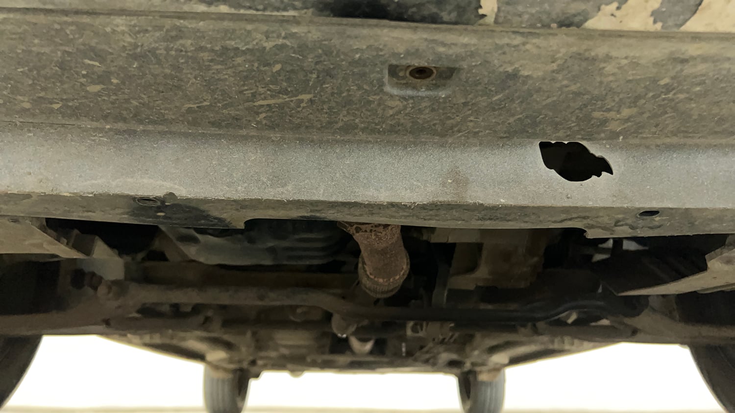 Used 2017 Tata Tiago Revotron XT Petrol Manual extra FRONT LEFT UNDERBODY VIEW