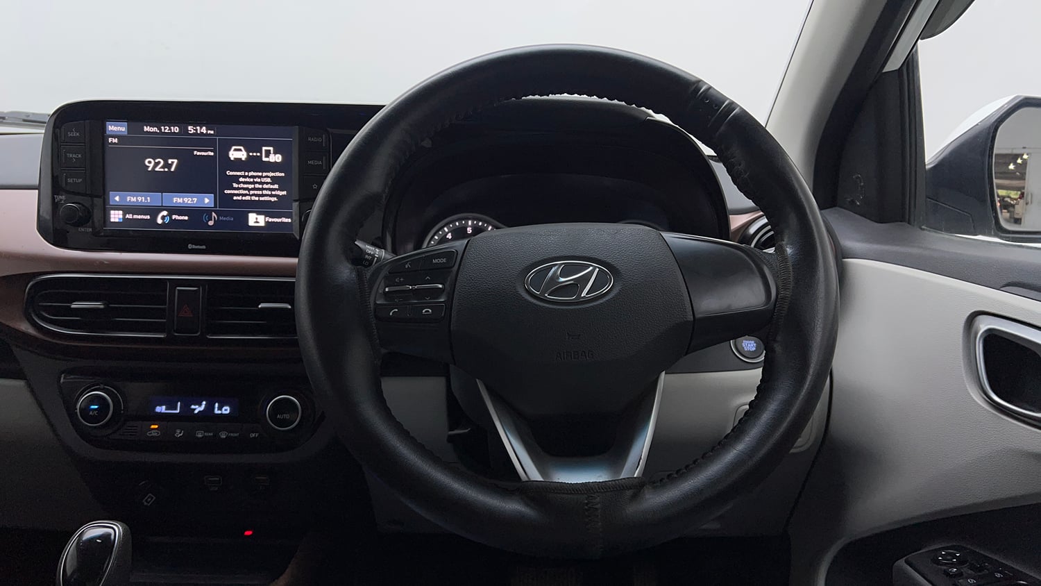 Used 2021 Hyundai Aura SX Plus 1.2 AMT Petrol Petrol Automatic interior STEERING VIEW