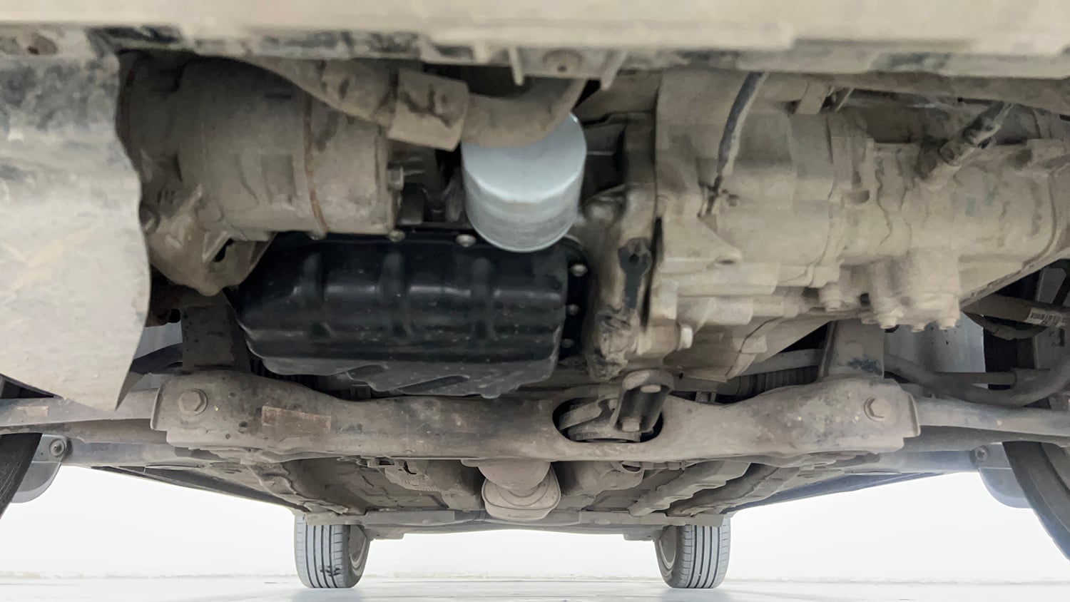 Used 2022 Volkswagen Taigun Topline 1.0 TSI MT Petrol Manual extra FRONT LEFT UNDERBODY VIEW