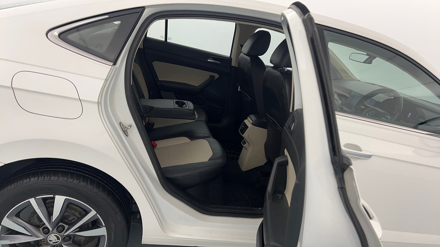 Used 2022 Skoda Slavia Style 1.0L TSI MT Petrol Manual interior RIGHT SIDE REAR DOOR CABIN VIEW