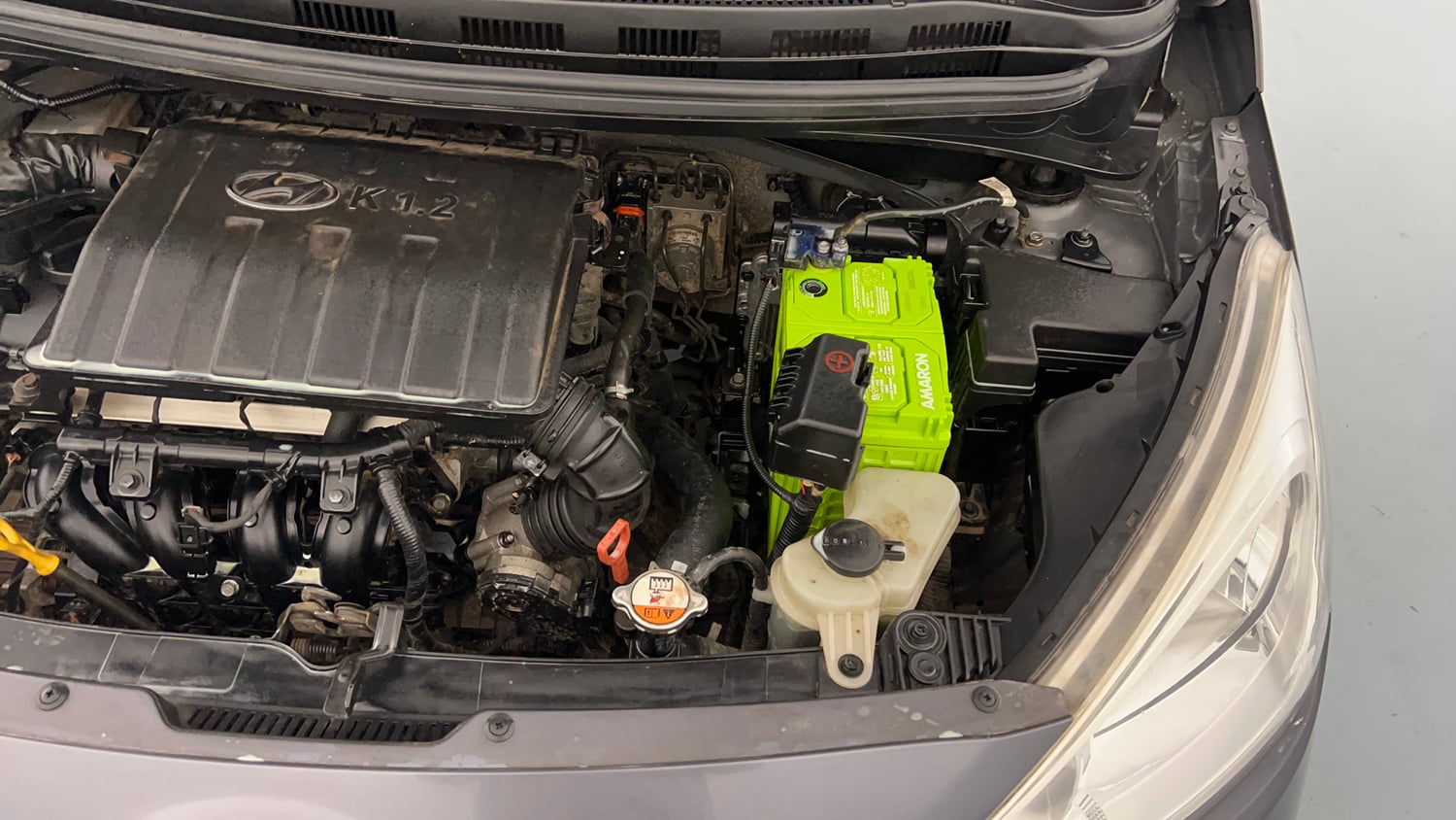 Used 2019 Hyundai Grand i10 Sportz AT 1.2 Kappa VTVT Petrol Automatic engine ENGINE LEFT SIDE VIEW