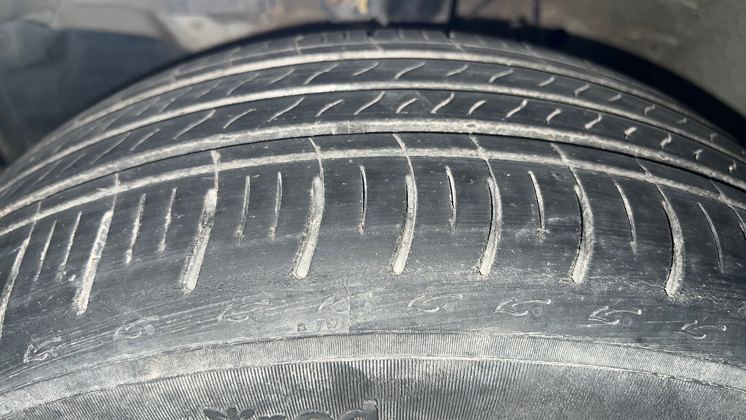 Used 2024 Honda City Elegant Edition CVT Petrol Automatic tyres LEFT FRONT TYRE TREAD VIEW