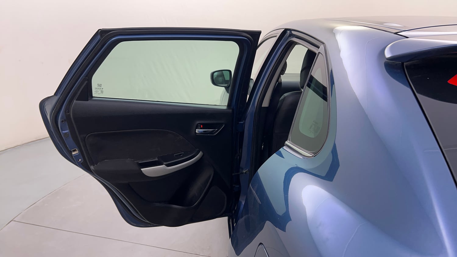 Used 2016 Maruti Suzuki Baleno Alpha 1.2 Petrol Manual interior LEFT REAR DOOR OPEN VIEW