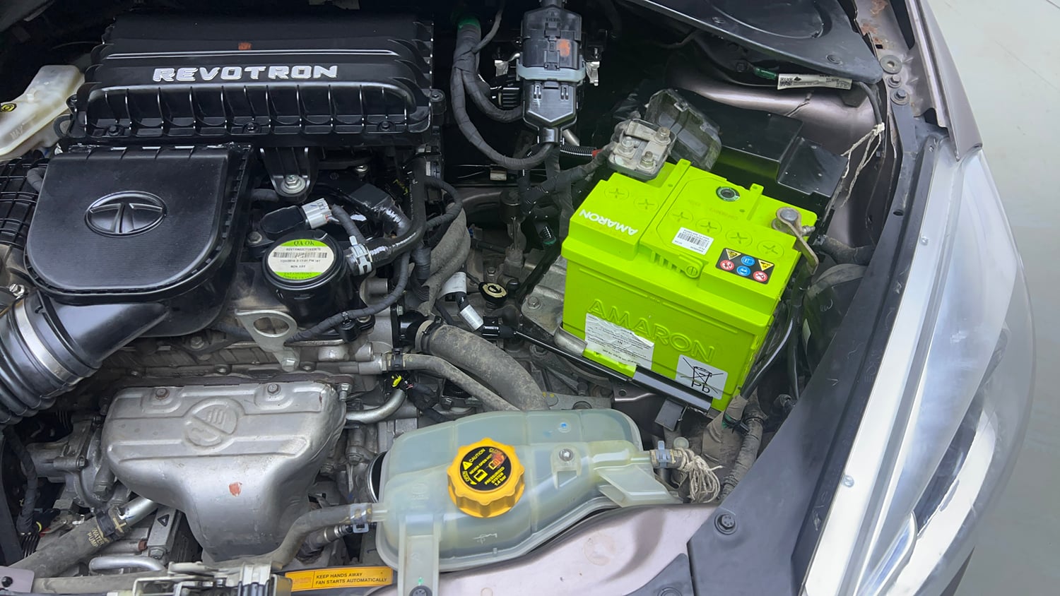 Used 2016 Tata Tiago Revotron XM Petrol Manual engine ENGINE LEFT SIDE VIEW