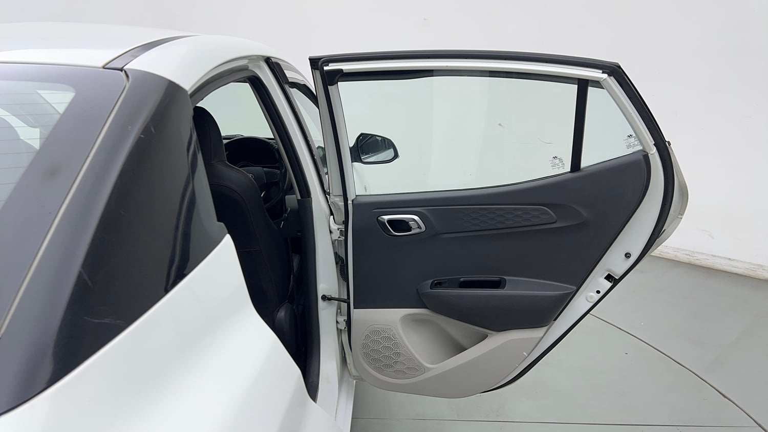 Used 2021 Hyundai Aura SX Plus 1.2 AMT Petrol Petrol Automatic interior RIGHT REAR DOOR OPEN VIEW