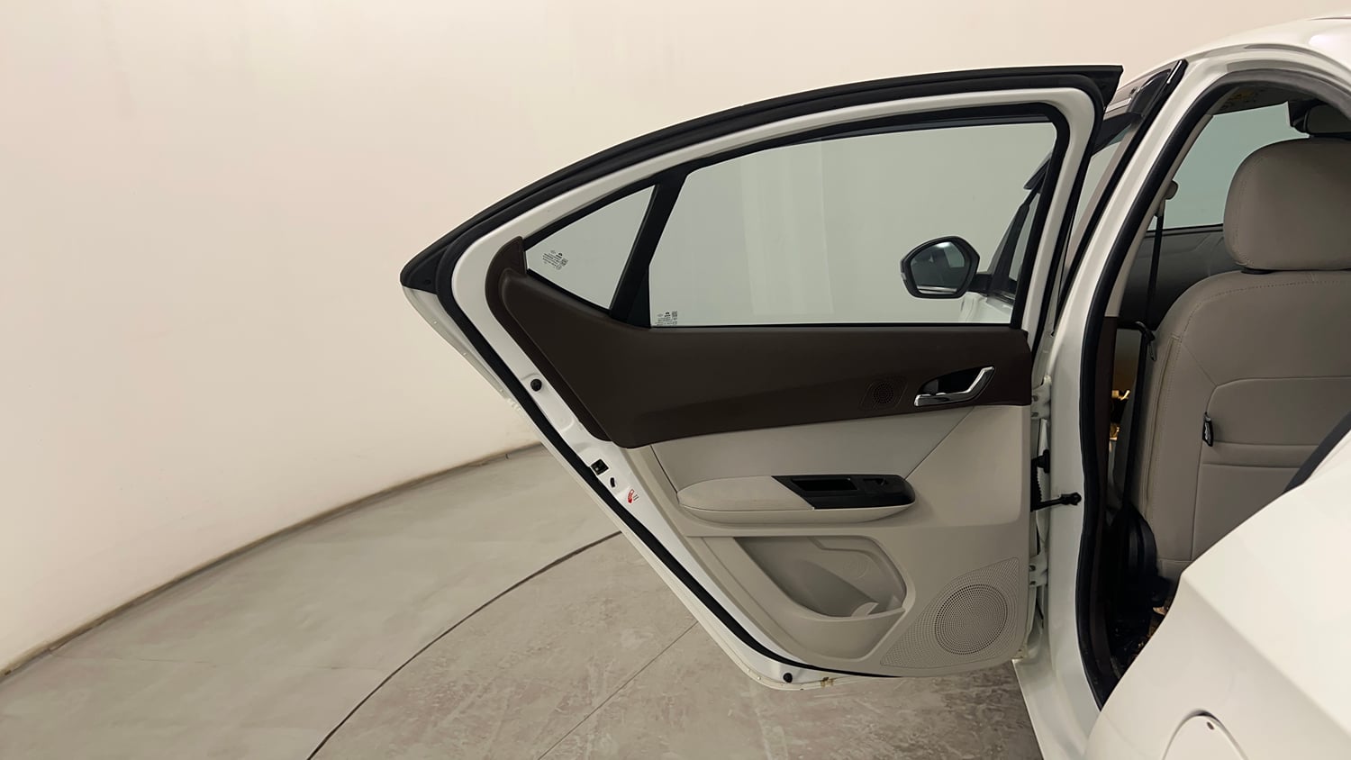 Used 2025 Tata Tigor XZA Plus iCNG Cng Automatic interior LEFT REAR DOOR OPEN VIEW
