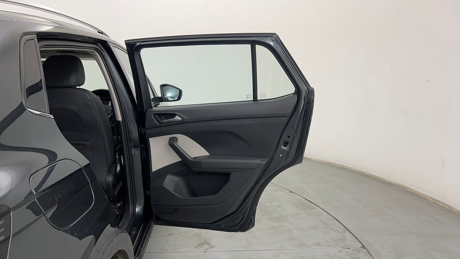 Used 2022 Volkswagen Taigun Topline 1.0 TSI MT Petrol Manual interior RIGHT REAR DOOR OPEN VIEW