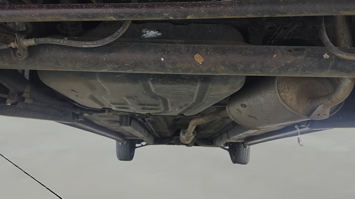 Used 2017 Maruti Suzuki Wagon R VXI Petrol Manual extra REAR UNDERBODY VIEW (TAKEN FROM REAR)