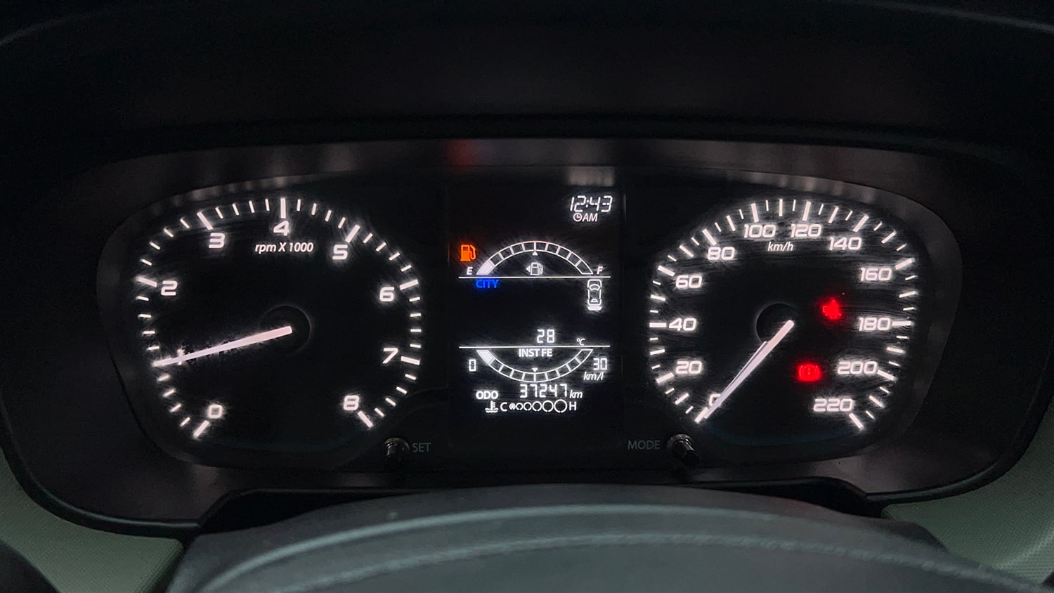 Used 2022 Tata Punch Adventure MT Petrol Manual interior CLUSTERMETER VIEW