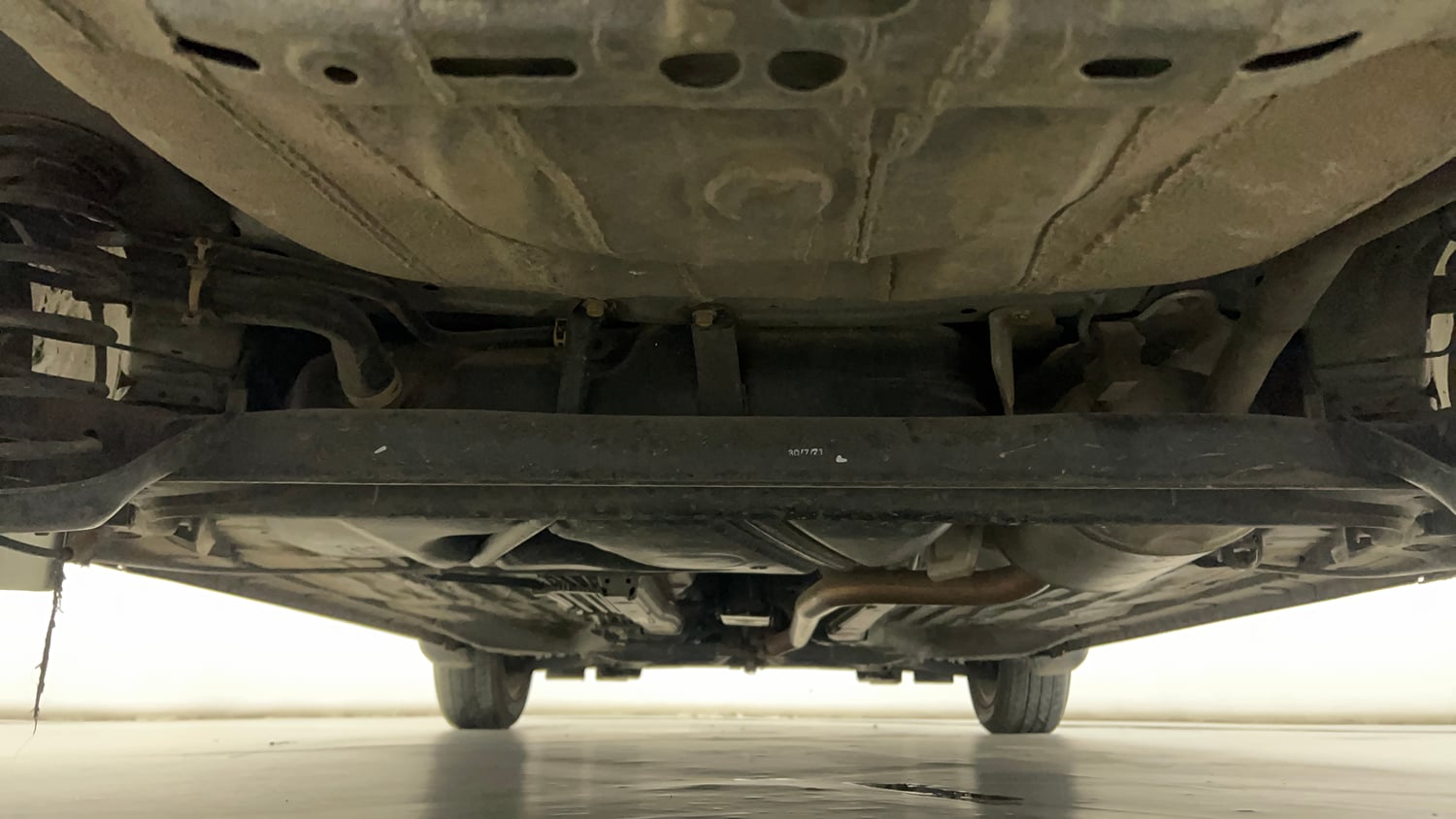 Used 2023 Honda Amaze VX MT 1.2 Petrol Petrol Manual extra REAR UNDERBODY VIEW (TAKEN FROM REAR)