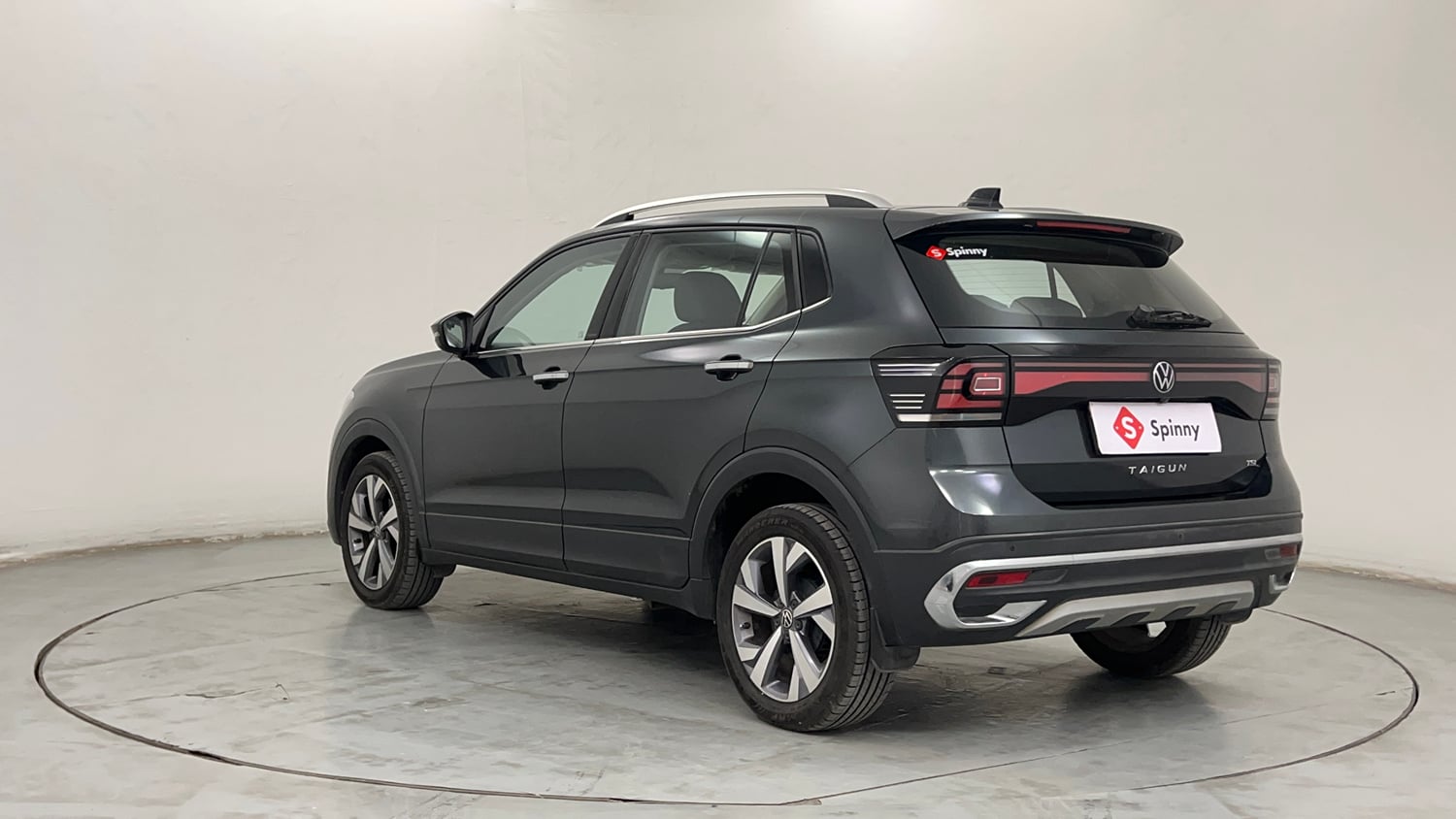 Used 2022 Volkswagen Taigun Topline 1.0 TSI MT Petrol Manual exterior LEFT REAR CORNER VIEW