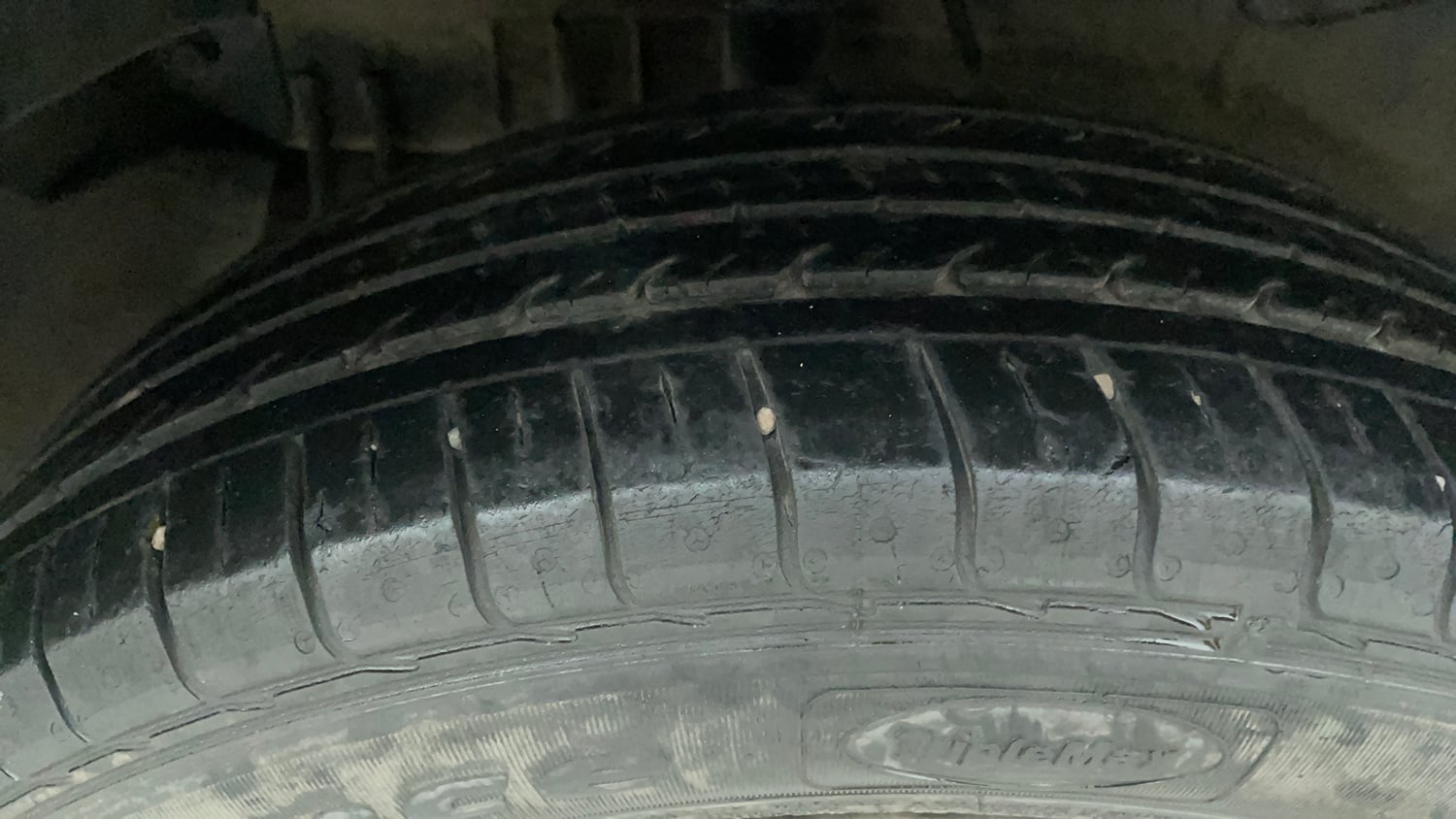Used 2021 Tata Nexon XZ Petrol Manual tyres RIGHT REAR TYRE TREAD VIEW
