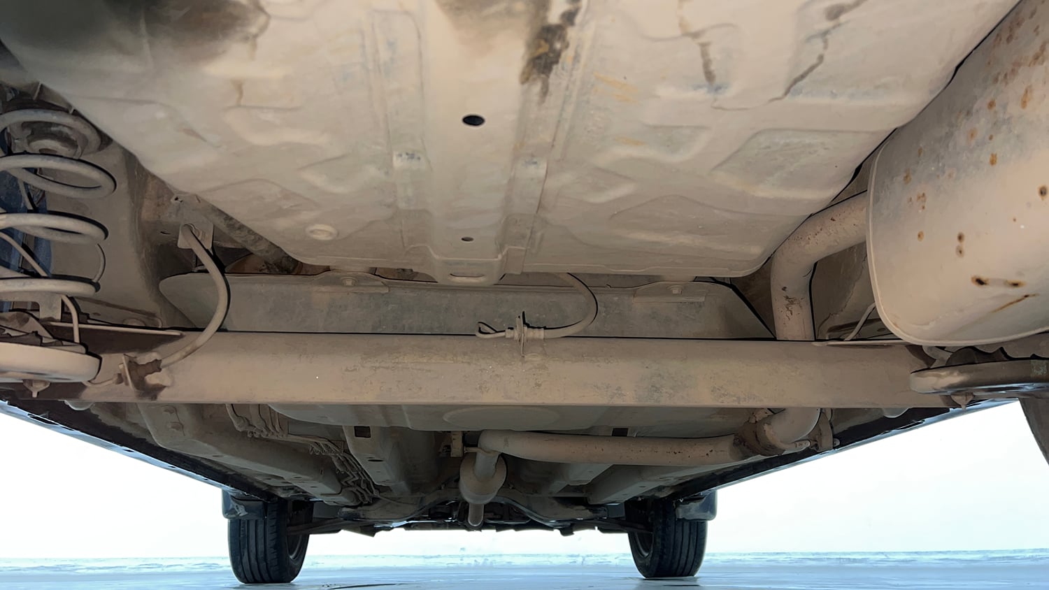 Used 2019 Tata Nexon XM Petrol Manual extra REAR UNDERBODY VIEW (TAKEN FROM REAR)