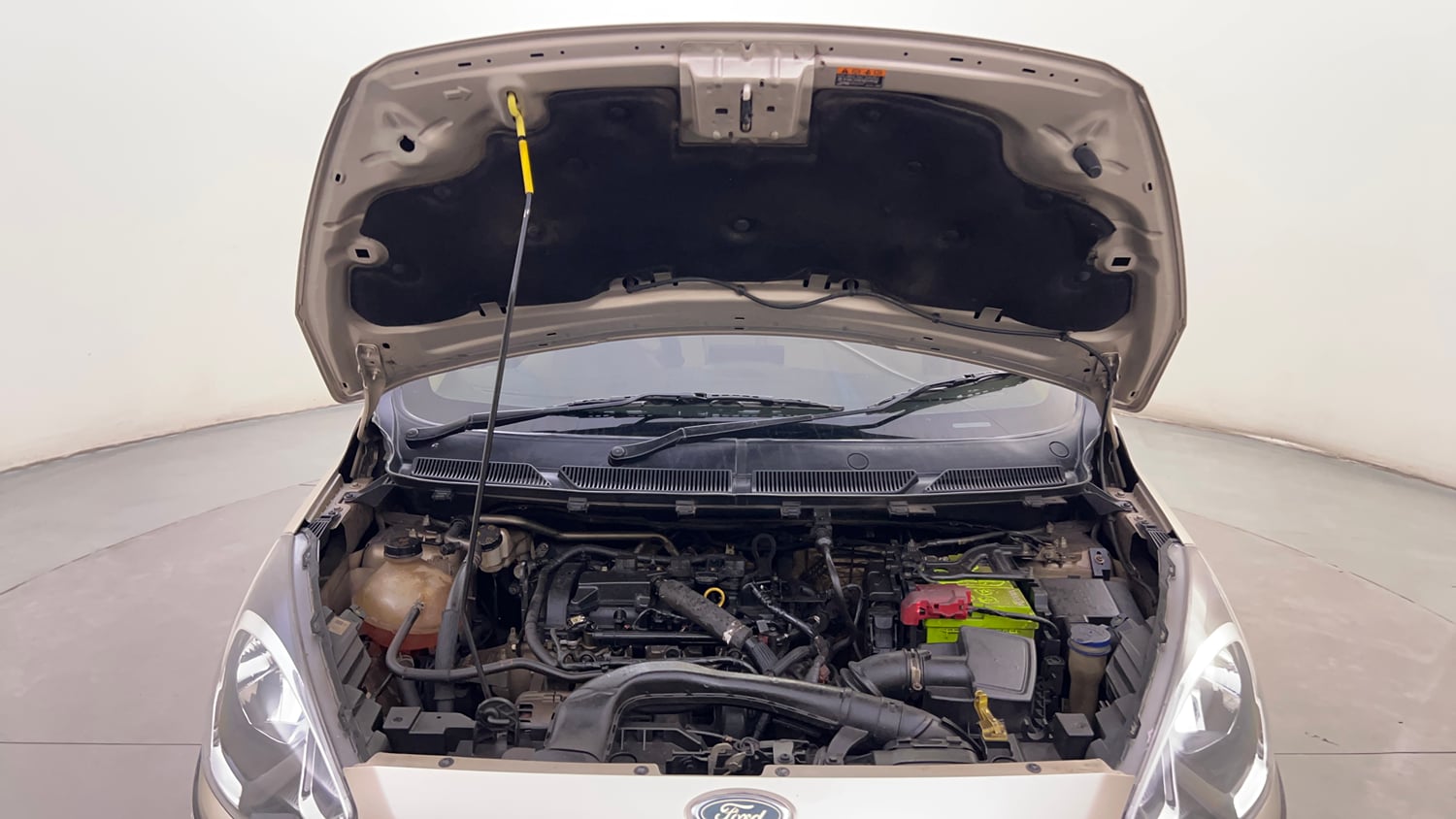 Used 2019 Ford Figo Aspire Titanium 1.2 Ti-VCT Petrol Manual engine ENGINE & BONNET OPEN FRONT VIEW