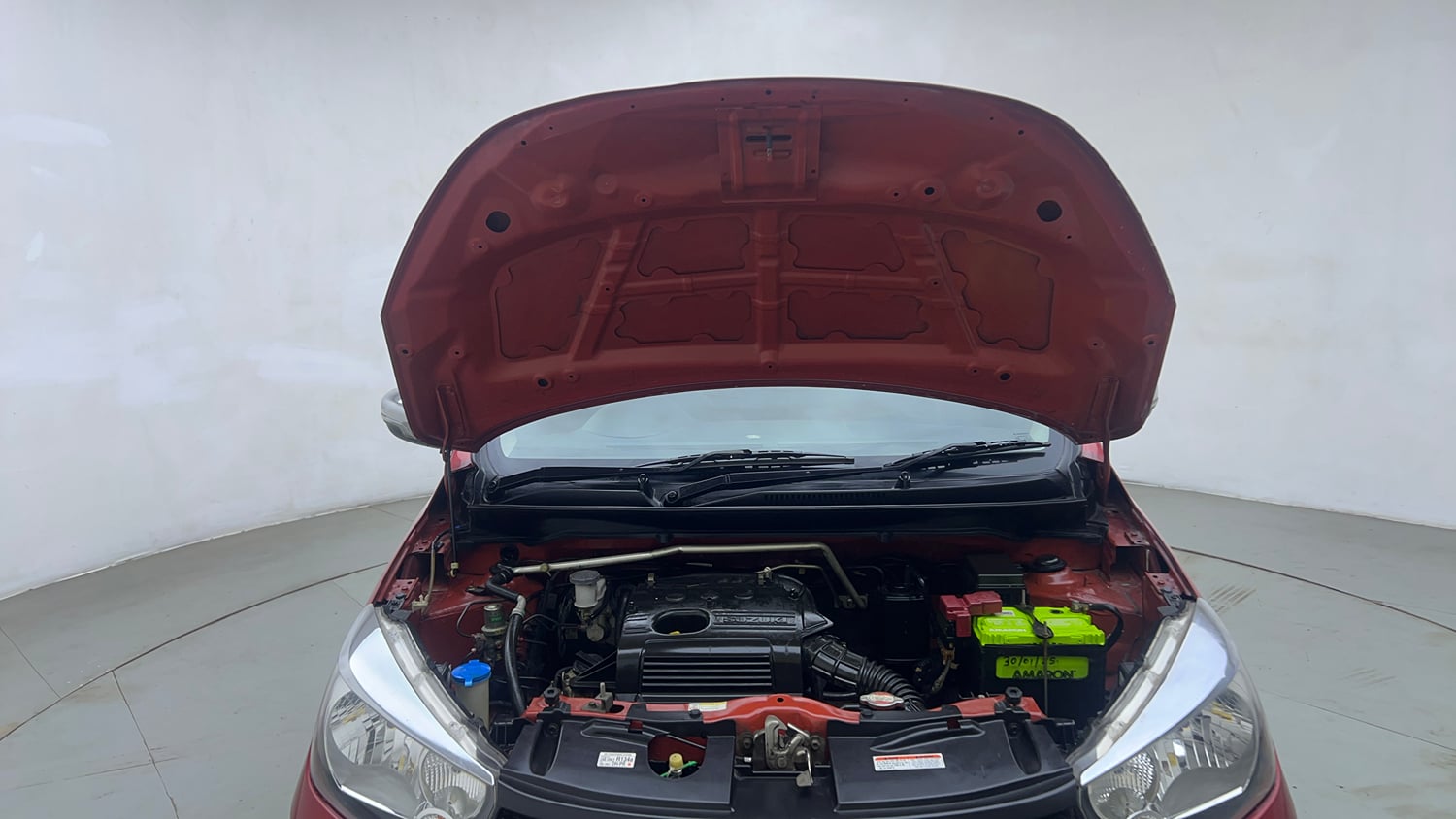 Used 2014 Maruti Suzuki Celerio LXi Petrol Manual engine ENGINE & BONNET OPEN FRONT VIEW