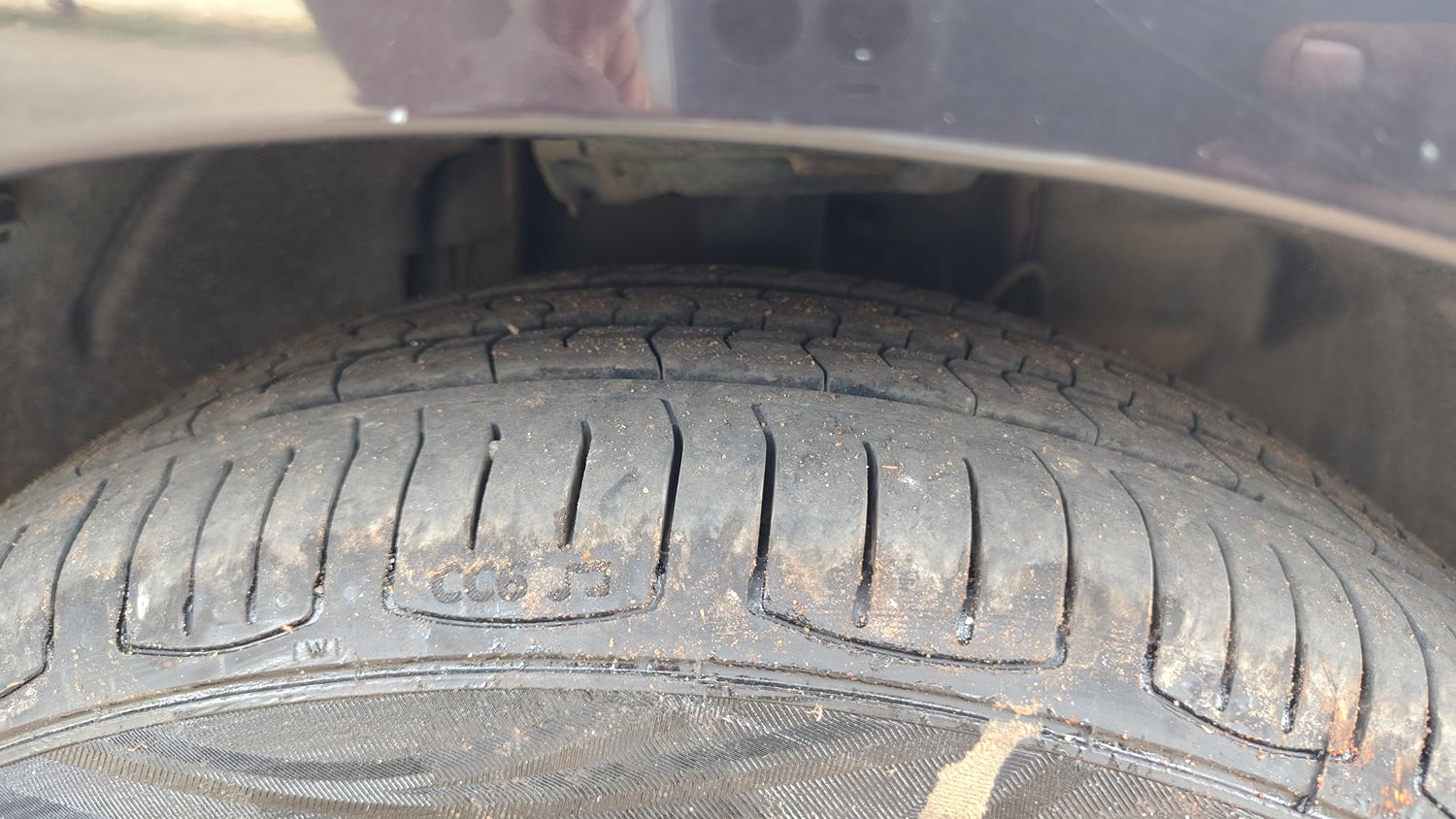 Used 2022 Tata Tiago XZ Plus Petrol Manual tyres RIGHT FRONT TYRE TREAD VIEW