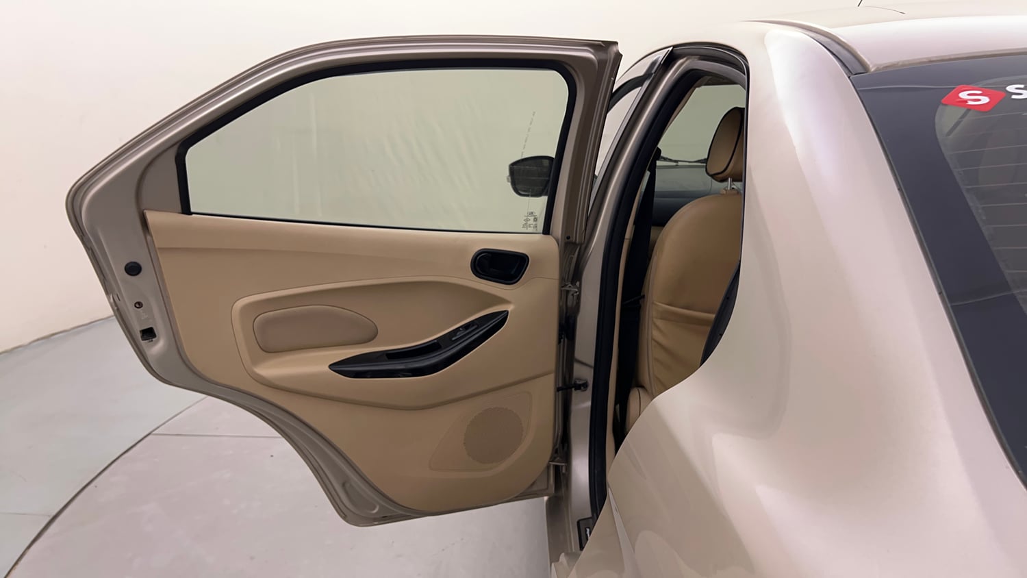 Used 2019 Ford Figo Aspire Titanium 1.2 Ti-VCT Petrol Manual interior LEFT REAR DOOR OPEN VIEW