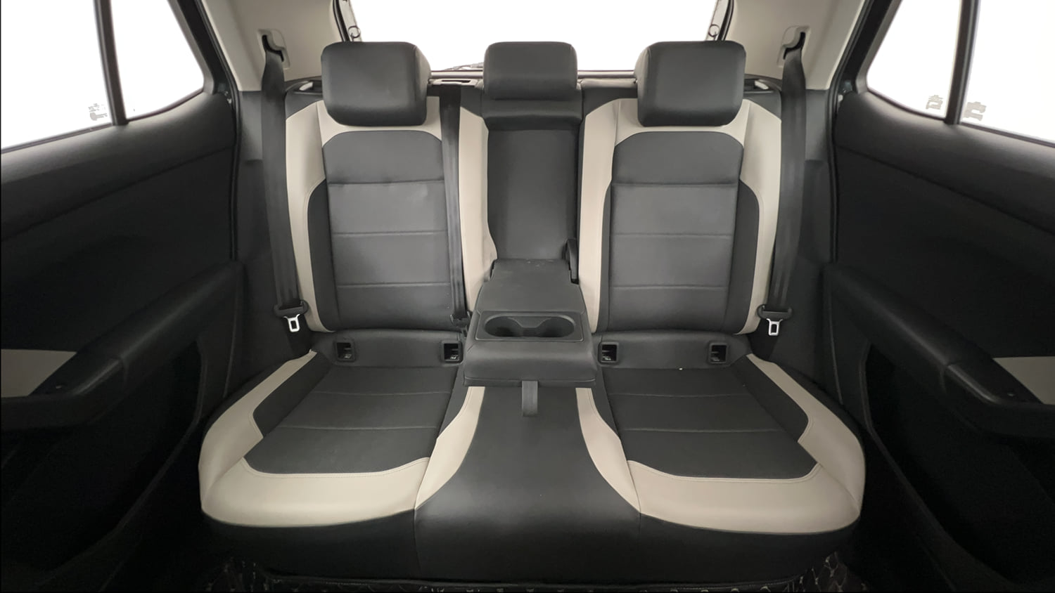 Used 2022 Volkswagen Taigun Topline 1.0 TSI MT Petrol Manual interior REAR SEAT CONDITION VIEW