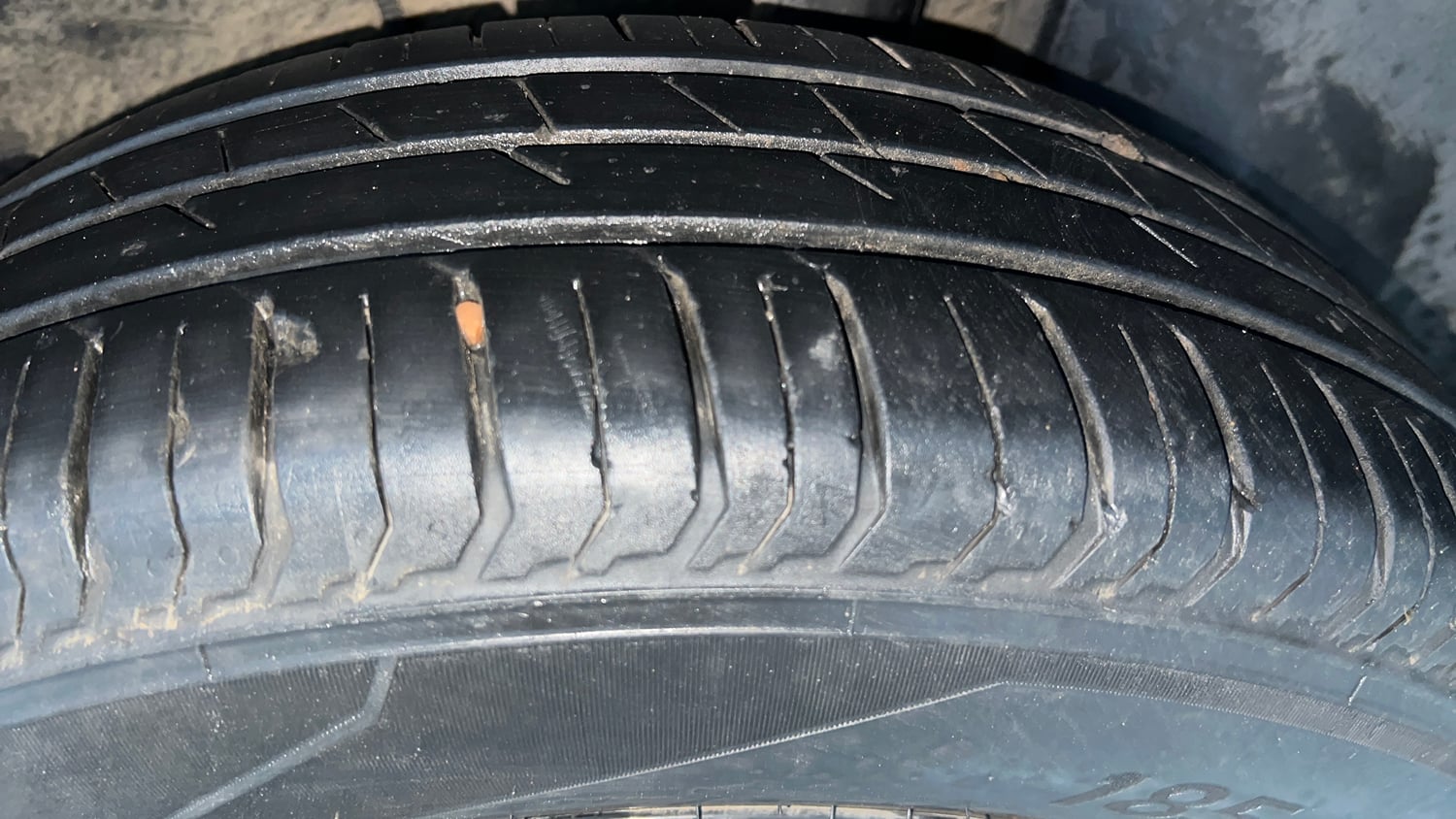 Used 2022 Tata Punch Adventure MT Petrol Manual tyres LEFT REAR TYRE TREAD VIEW