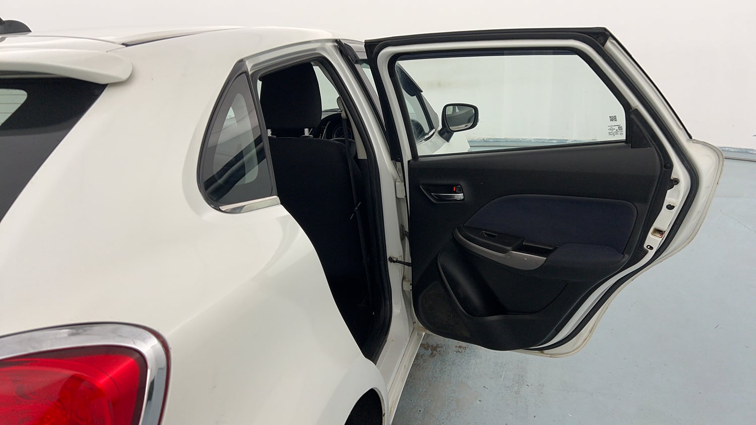 Used 2020 Maruti Suzuki Baleno Delta Petrol Manual interior RIGHT REAR DOOR OPEN VIEW