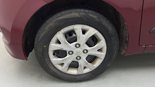 Used 2016 Hyundai Grand i10 Magna 1.2 Kappa VTVT Petrol Manual tyres LEFT FRONT TYRE RIM VIEW
