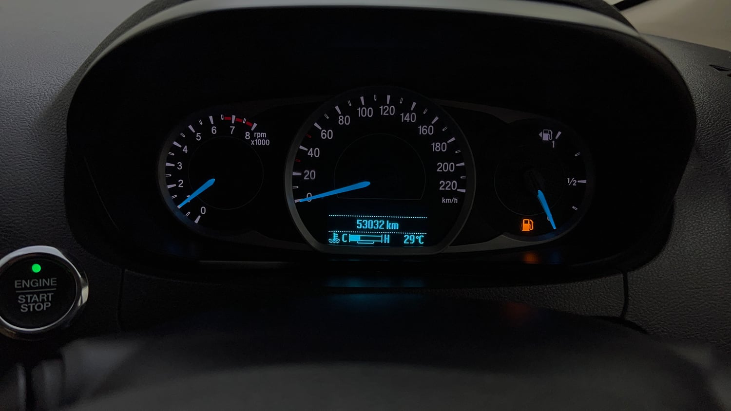 Used 2019 Ford Figo Aspire Titanium 1.2 Ti-VCT Petrol Manual interior CLUSTERMETER VIEW