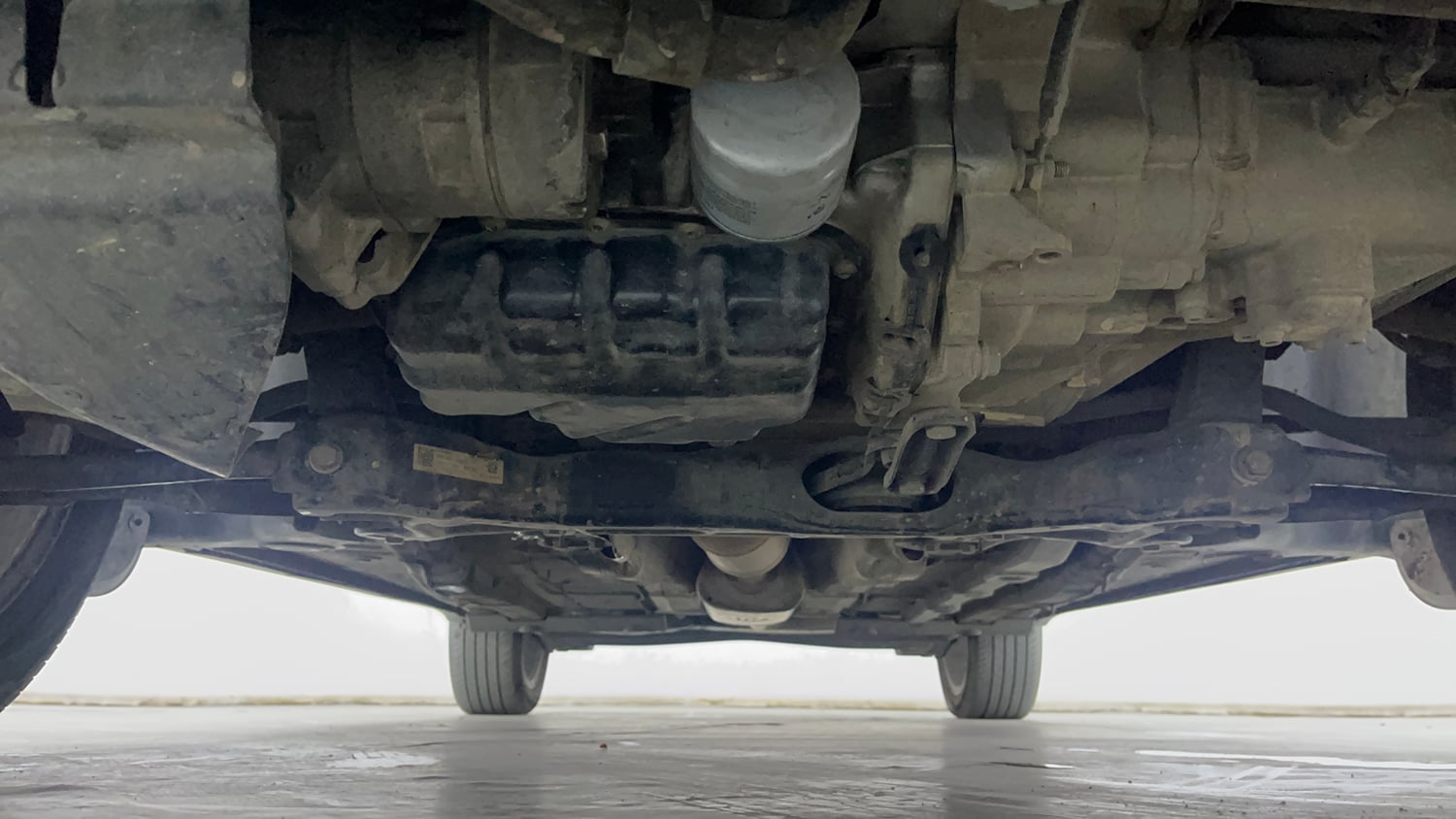 Used 2023 Skoda Kushaq Style 1.0L TSI MT Petrol Manual extra FRONT LEFT UNDERBODY VIEW