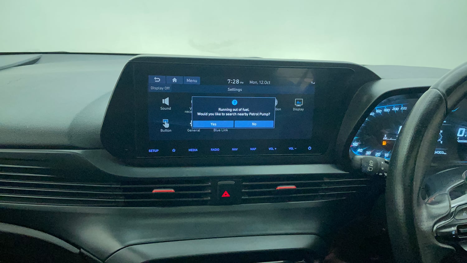 Used 2023 Hyundai i20 N Line N8 1.0 Turbo DCT Petrol Automatic interior MUSIC SYSTEM & AC CONTROL VIEW