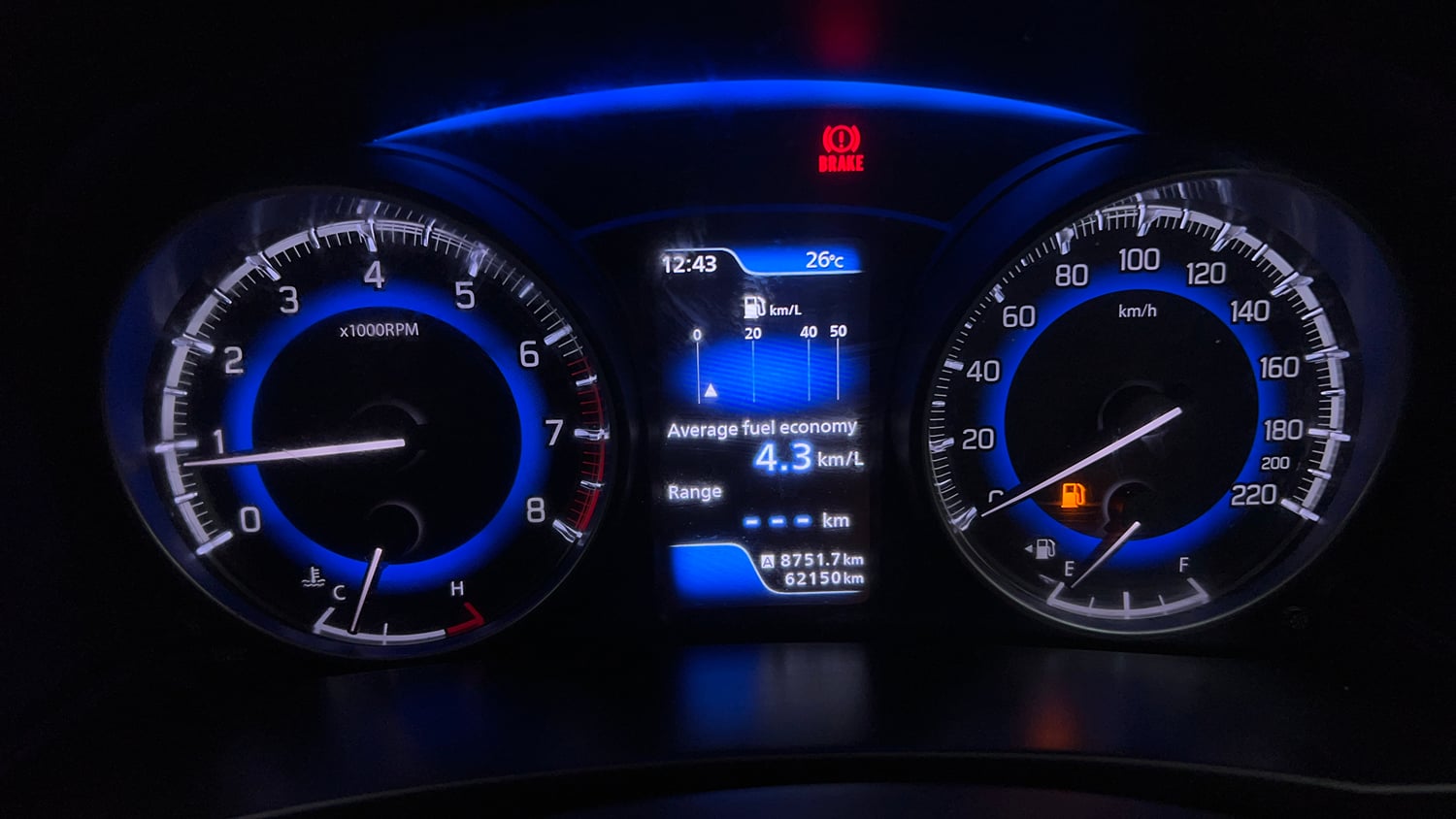 Used 2016 Maruti Suzuki Baleno Alpha 1.2 Petrol Manual interior CLUSTERMETER VIEW