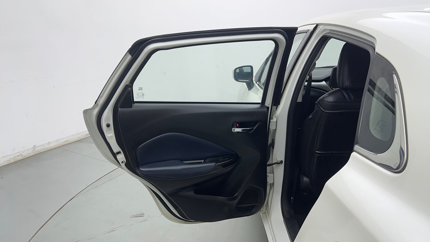 Used 2022 Maruti Suzuki Baleno Zeta Petrol Manual interior LEFT REAR DOOR OPEN VIEW