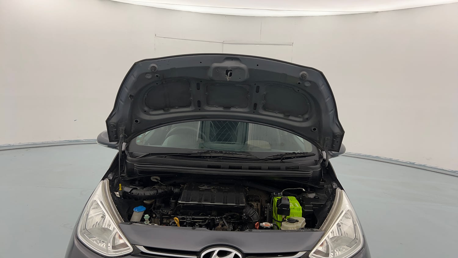 Used 2019 Hyundai Grand i10 Sportz AT 1.2 Kappa VTVT Petrol Automatic engine ENGINE & BONNET OPEN FRONT VIEW