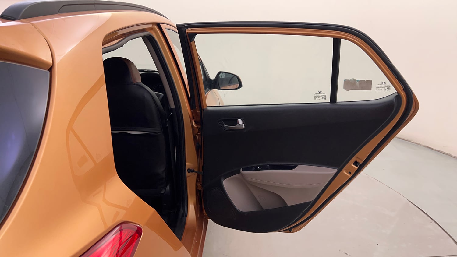 Used 2013 Hyundai Grand i10 Sportz 1.2 Kappa VTVT Petrol Manual interior RIGHT REAR DOOR OPEN VIEW