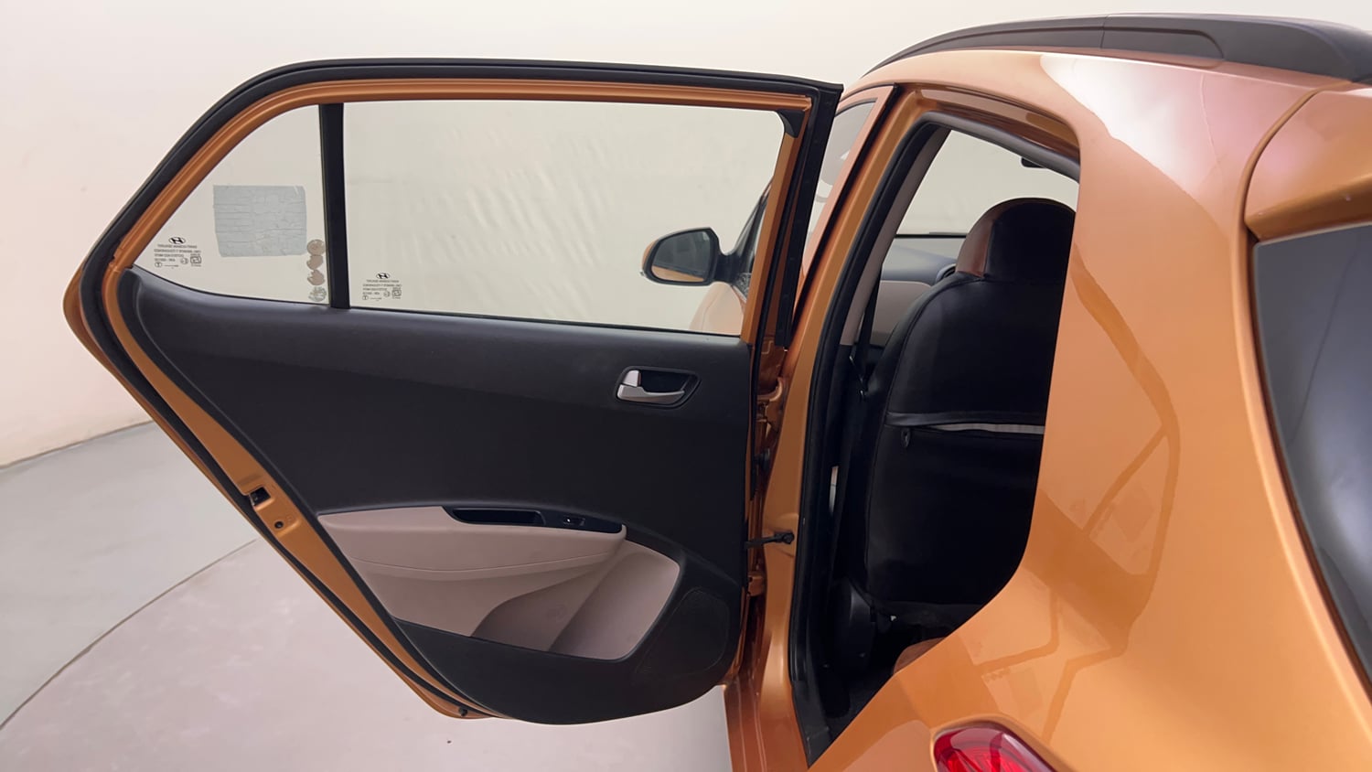 Used 2013 Hyundai Grand i10 Sportz 1.2 Kappa VTVT Petrol Manual interior LEFT REAR DOOR OPEN VIEW