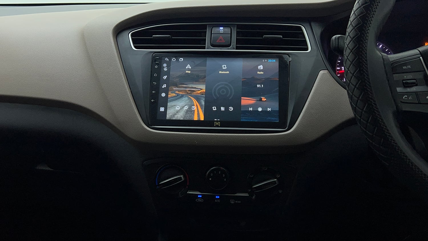 Used 2019 Hyundai Elite i20 Sportz Plus 1.2 Petrol Manual interior MUSIC SYSTEM & AC CONTROL VIEW