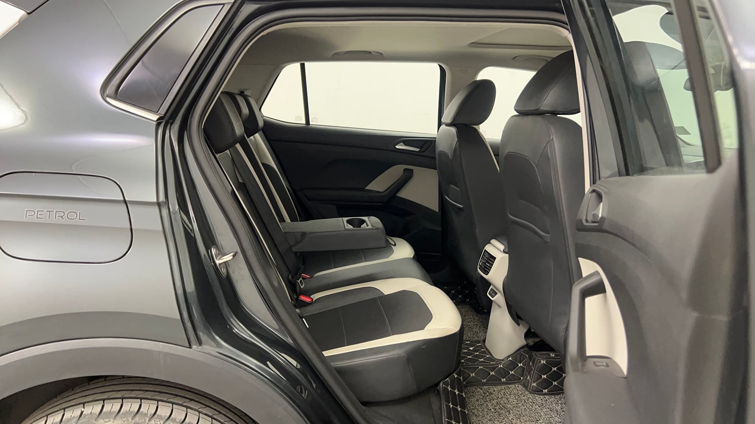 Used 2022 Volkswagen Taigun Topline 1.0 TSI MT Petrol Manual interior RIGHT SIDE REAR DOOR CABIN VIEW