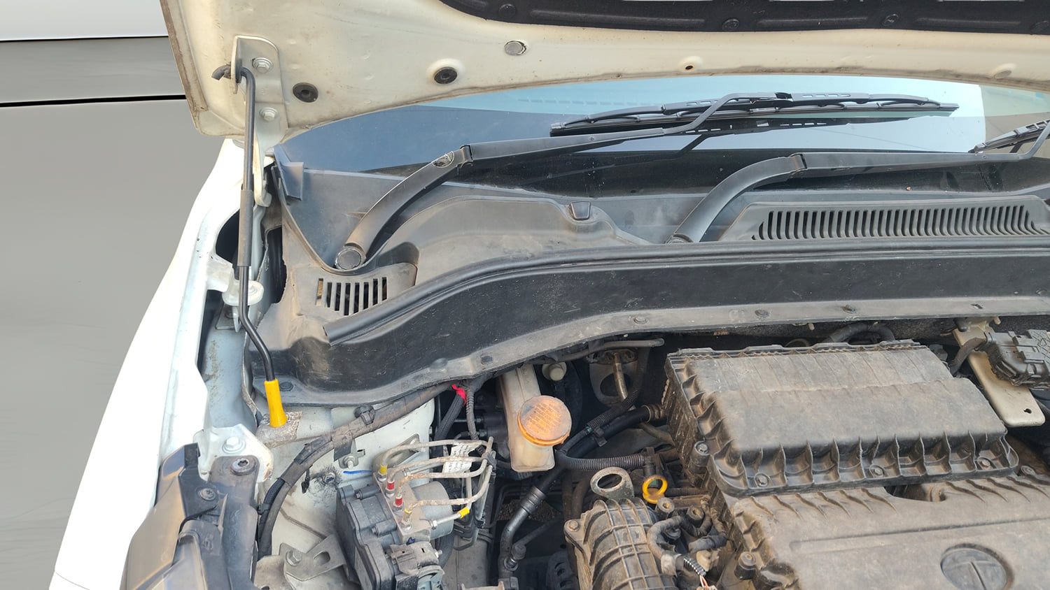 Used 2022 Tata Punch Pure MT Petrol Manual engine ENGINE RIGHT SIDE HINGE & APRON VIEW