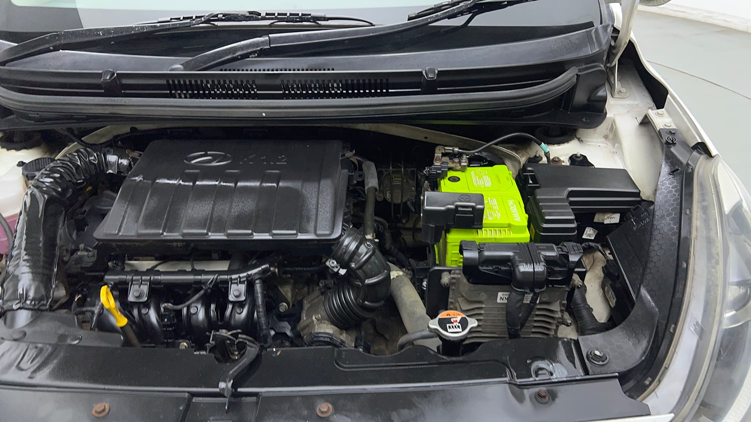 Used 2021 Hyundai Aura SX Plus 1.2 AMT Petrol Petrol Automatic engine ENGINE LEFT SIDE VIEW