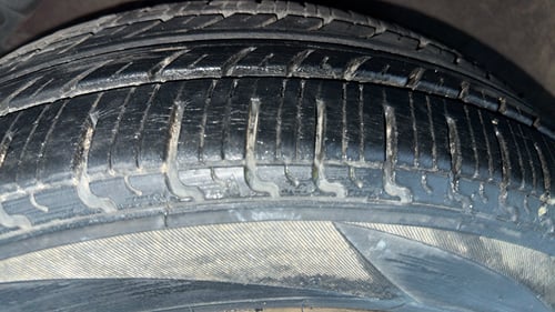 Used 2016 Hyundai Grand i10 Magna 1.2 Kappa VTVT Petrol Manual tyres LEFT FRONT TYRE TREAD VIEW