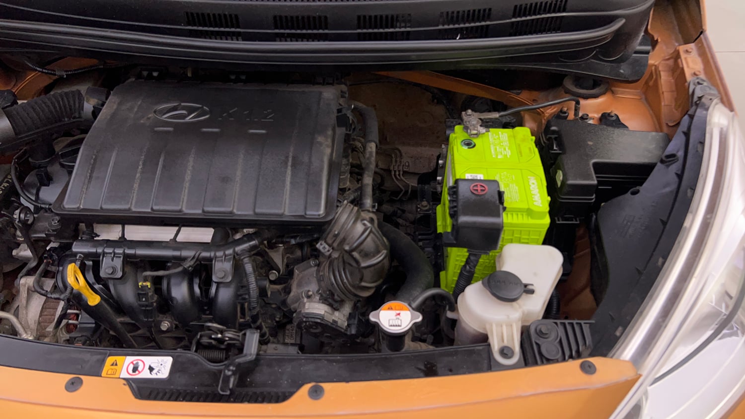 Used 2013 Hyundai Grand i10 Sportz 1.2 Kappa VTVT Petrol Manual engine ENGINE LEFT SIDE VIEW