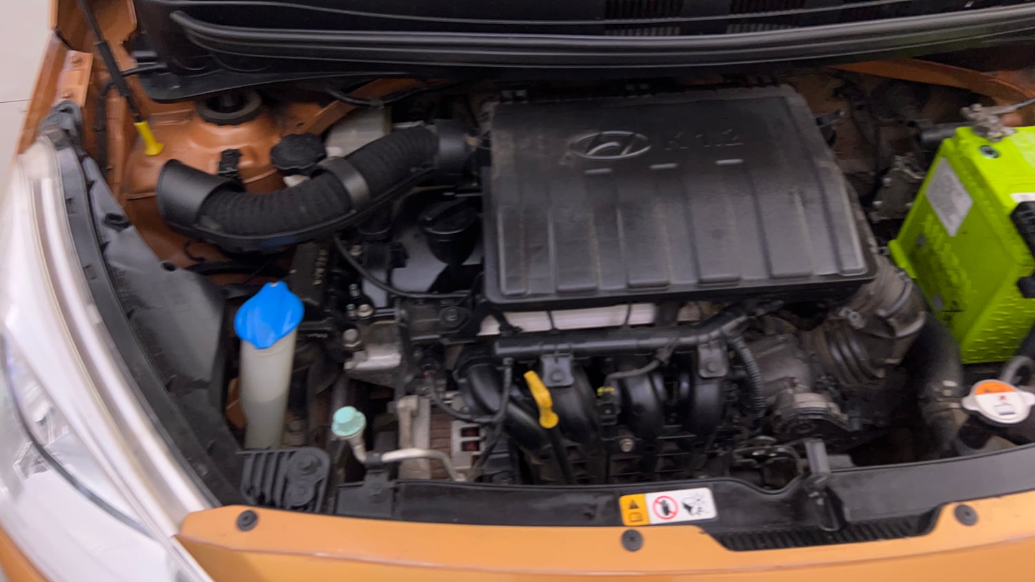 Used 2013 Hyundai Grand i10 Sportz 1.2 Kappa VTVT Petrol Manual engine ENGINE RIGHT SIDE VIEW