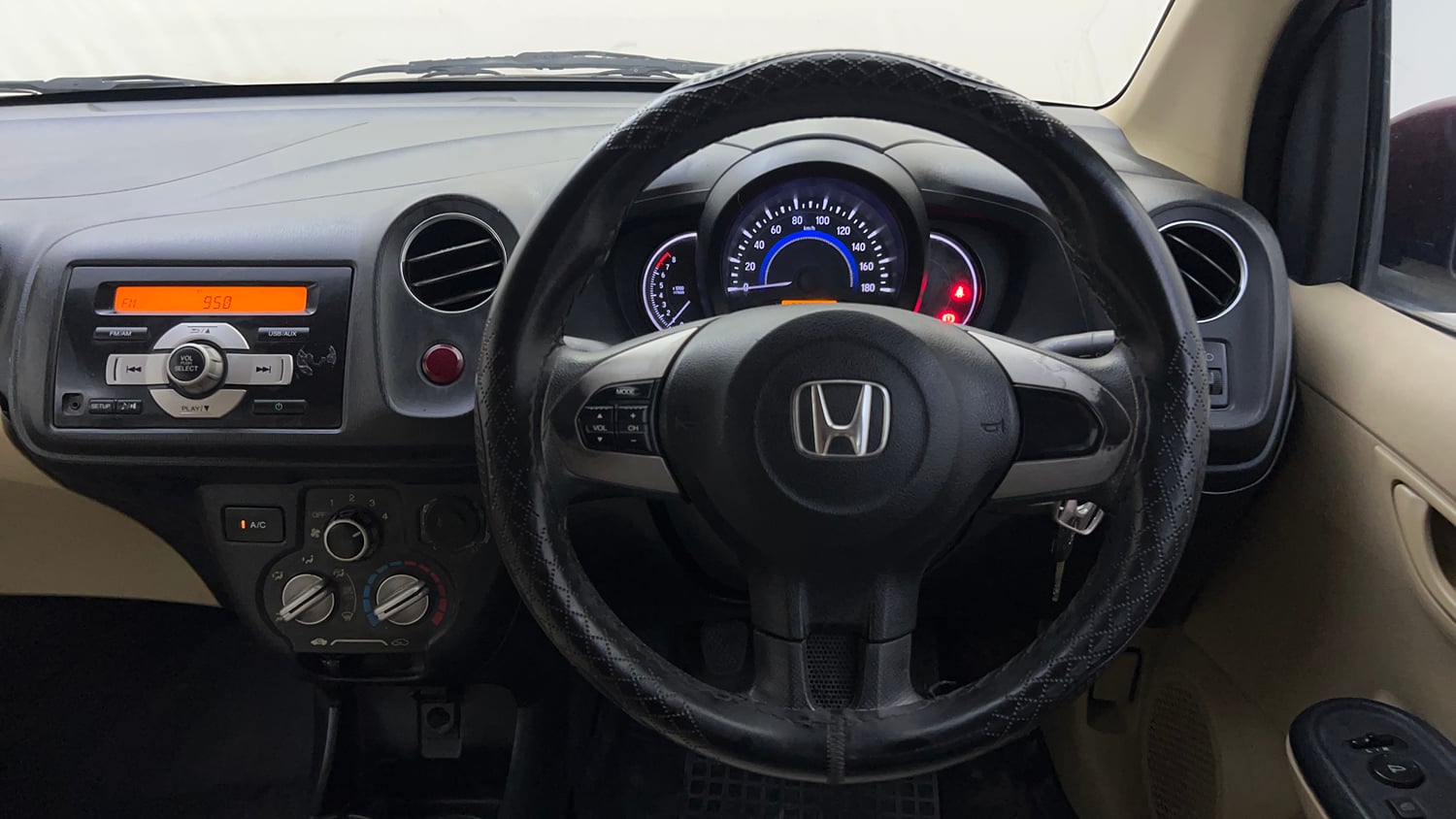Used 2015 Honda Amaze 1.2 S i-VTEC Petrol Manual interior STEERING VIEW