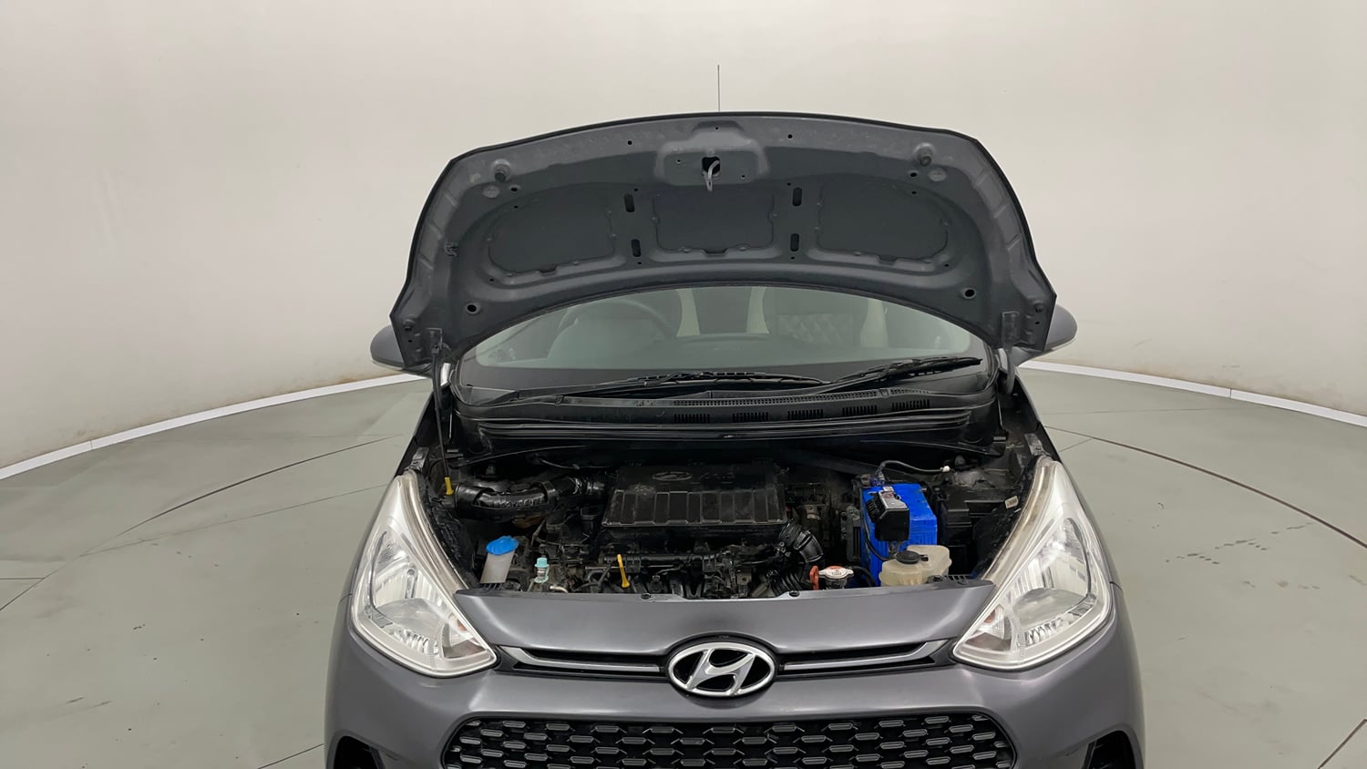 Used 2019 Hyundai Grand i10 Sportz AT 1.2 Kappa VTVT Petrol Automatic engine ENGINE & BONNET OPEN FRONT VIEW