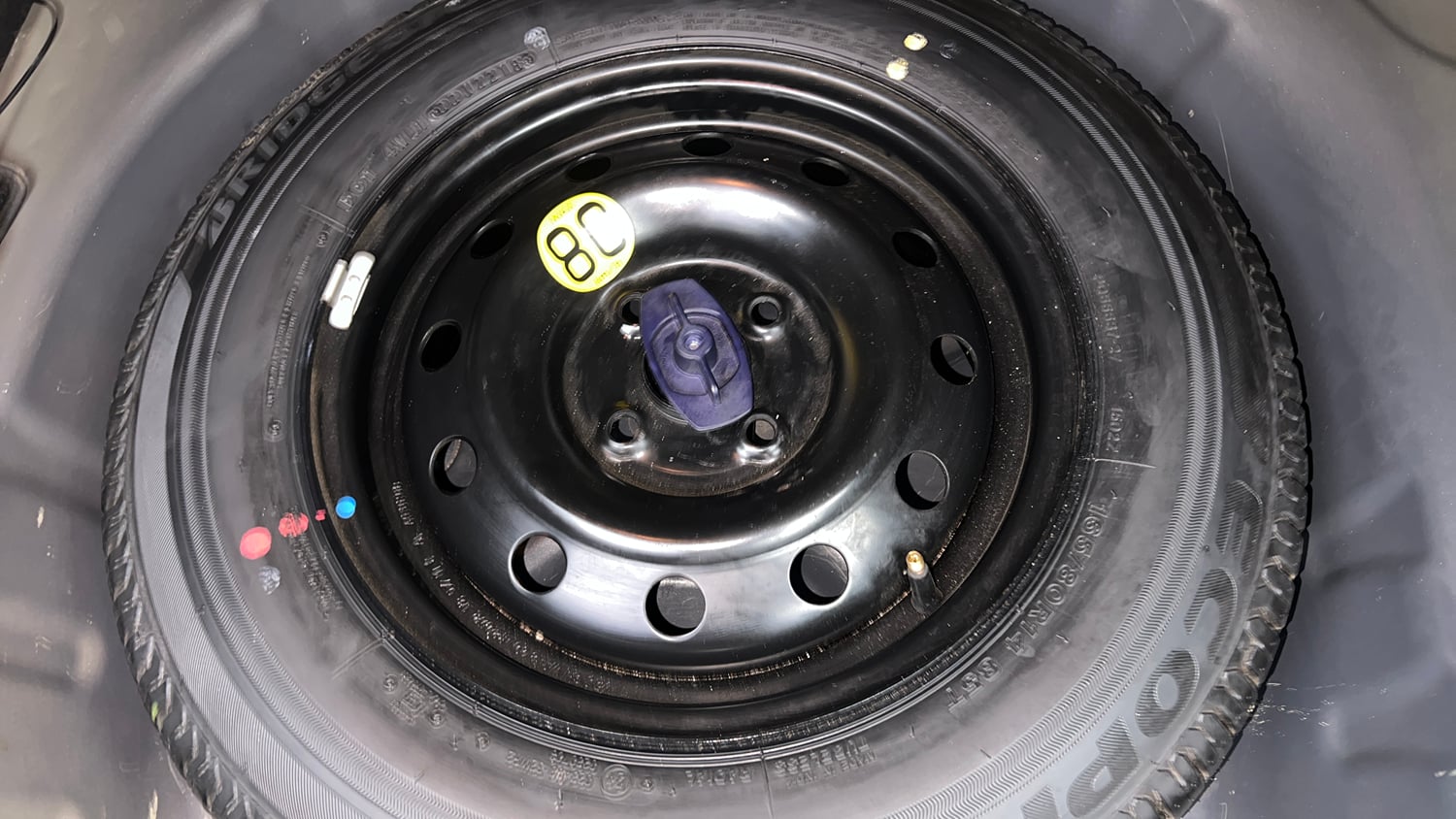 Used 2018 Maruti Suzuki Dzire ZXi Petrol Manual tyres SPARE TYRE VIEW