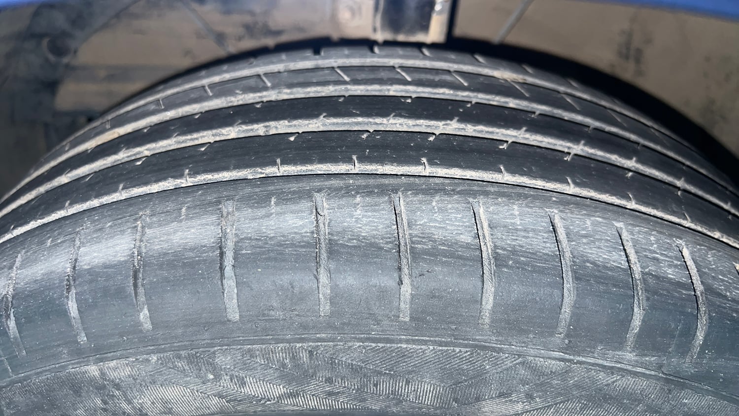 Used 2021 Maruti Suzuki Baleno Zeta Petrol Manual tyres LEFT FRONT TYRE TREAD VIEW