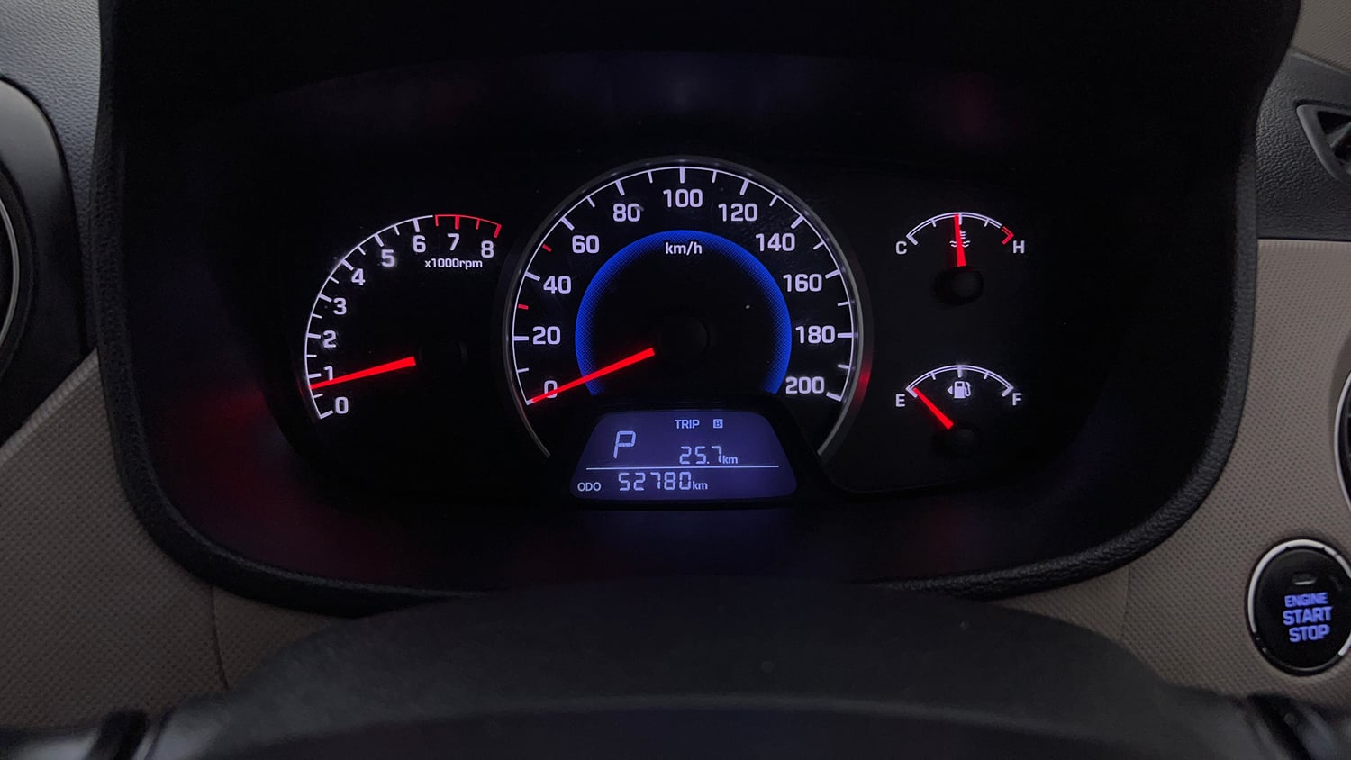 Used 2015 Hyundai Grand i10 Asta AT 1.2 Kappa VTVT Petrol Automatic interior CLUSTERMETER VIEW