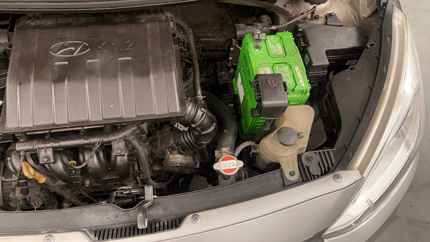 Used 2016 Hyundai Grand i10 Magna 1.2 Kappa VTVT Petrol Manual engine ENGINE LEFT SIDE VIEW