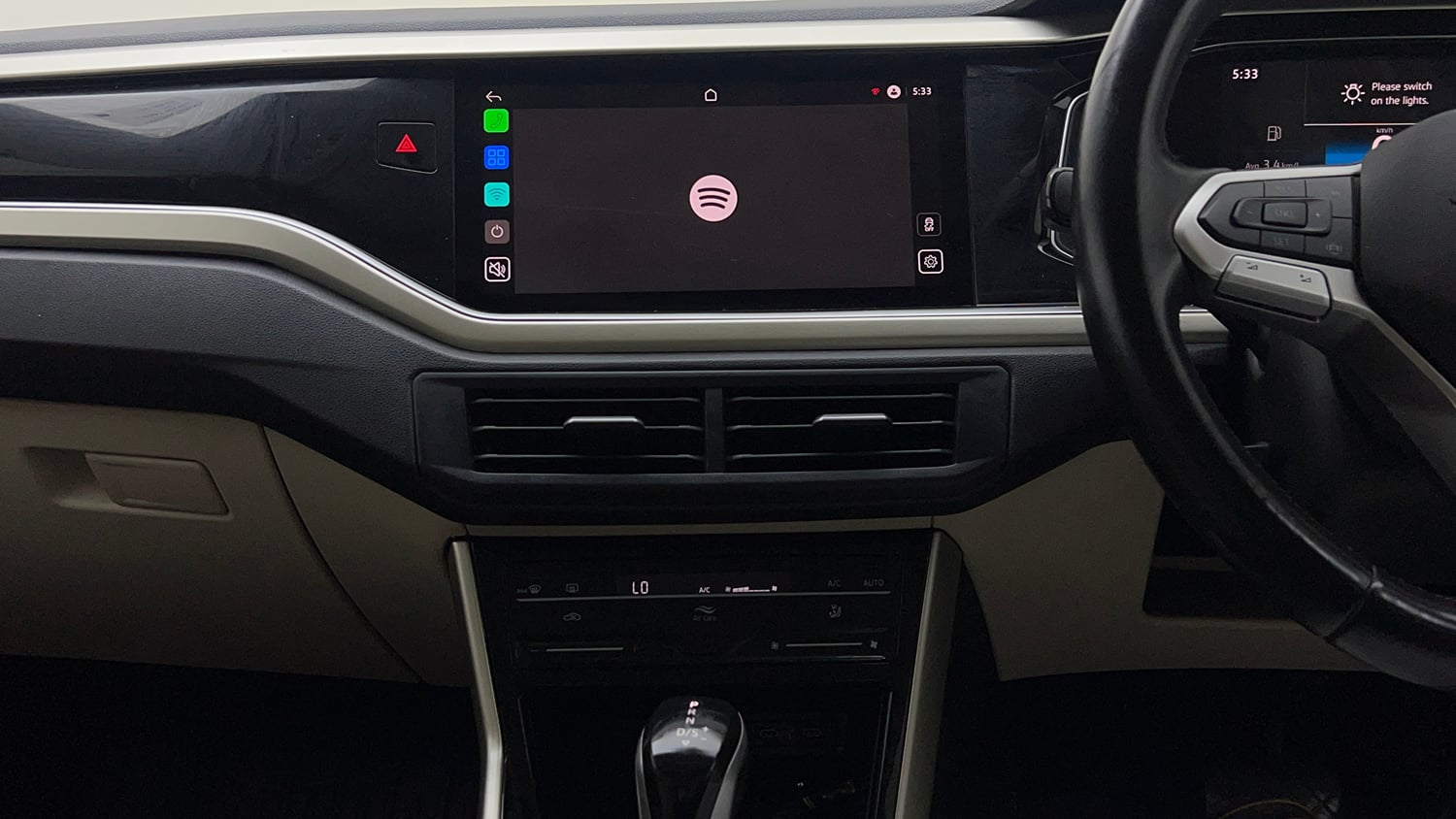 Used 2025 Volkswagen Virtus Topline 1.0 TSI AT Petrol Automatic interior MUSIC SYSTEM & AC CONTROL VIEW