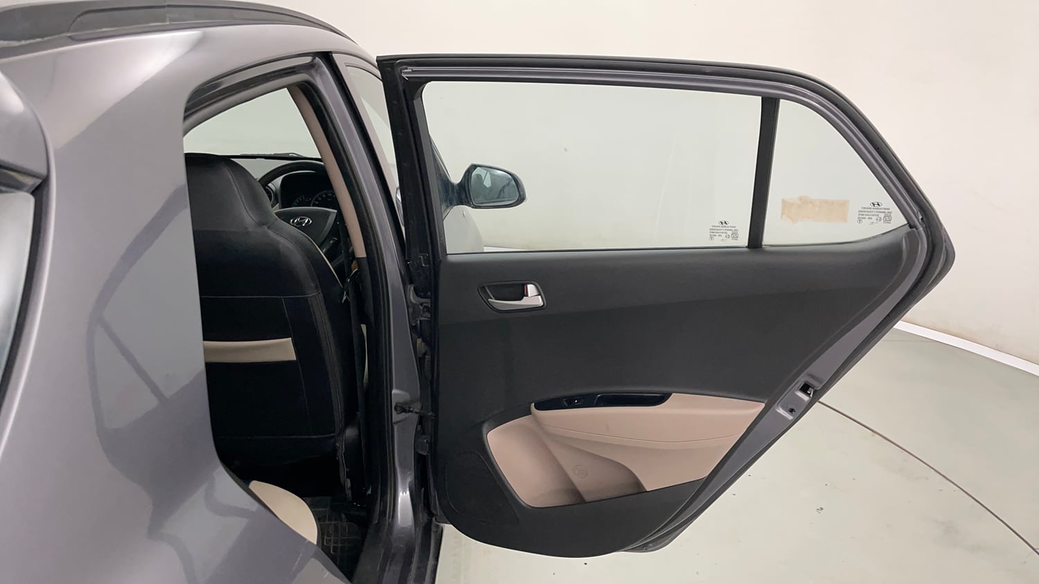 Used 2019 Hyundai Grand i10 Sportz AT 1.2 Kappa VTVT Petrol Automatic interior RIGHT REAR DOOR OPEN VIEW